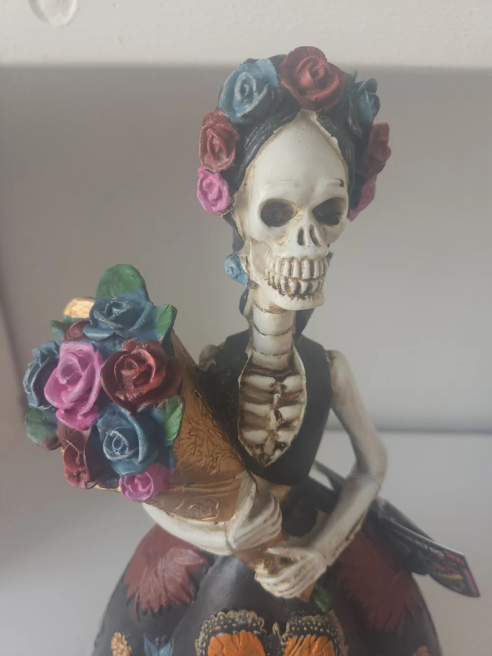 Day of the Dead Black Butterfly Dress Figurine - Decorative Women’s Accessory